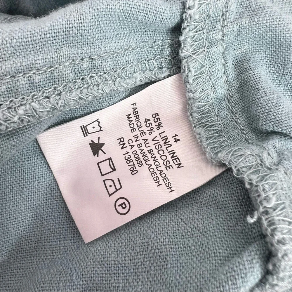 Feel pretty shorts linen light blue green Casual Teal Women's Bermudas
